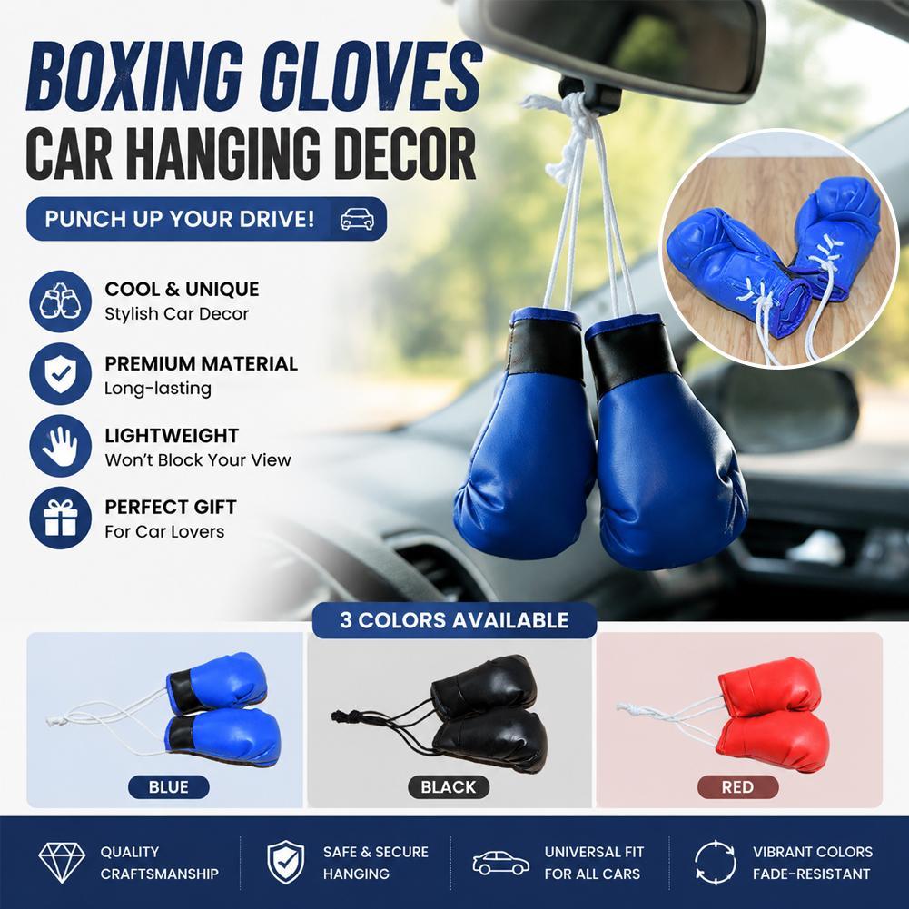 Leather Driving Glove - قفازات ملاكمة صغيرة معلقة على مرآة