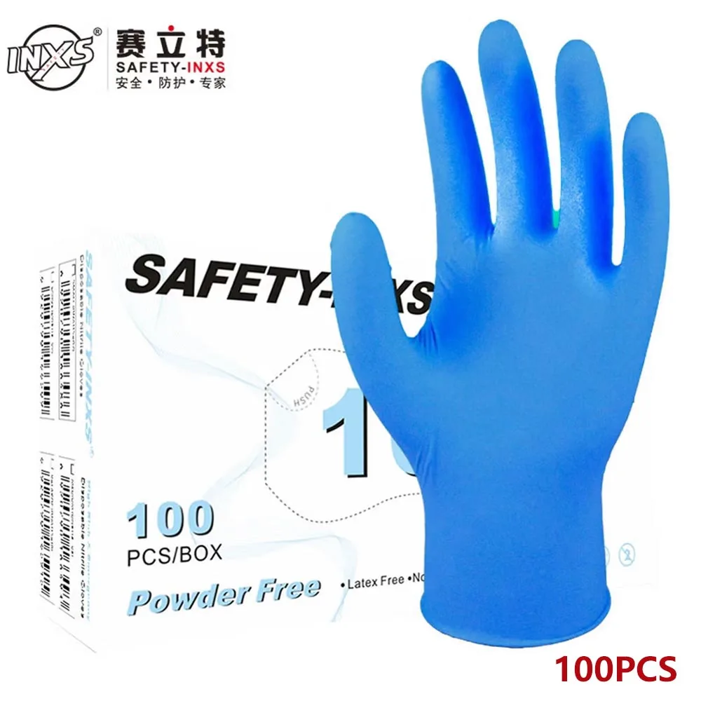 Exam Glove Nitrile - 100 قطعة من قفازات الفحص الزرقاء