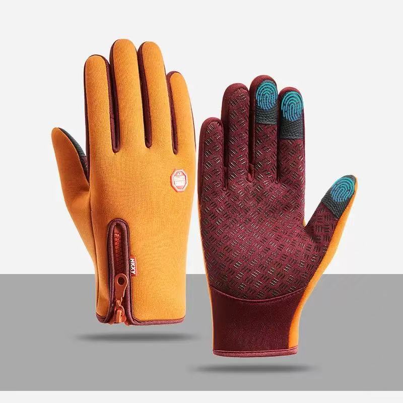 Wool Glove Lined - قفازات شتوية تعمل باللمس لركوب الدراجات،