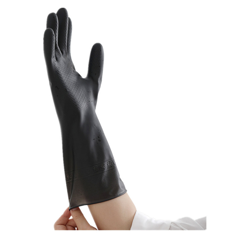 1 زوج قفازات سوداء المنزل غسل  - مراجعة Rubber Glove Cleaning وسعره
