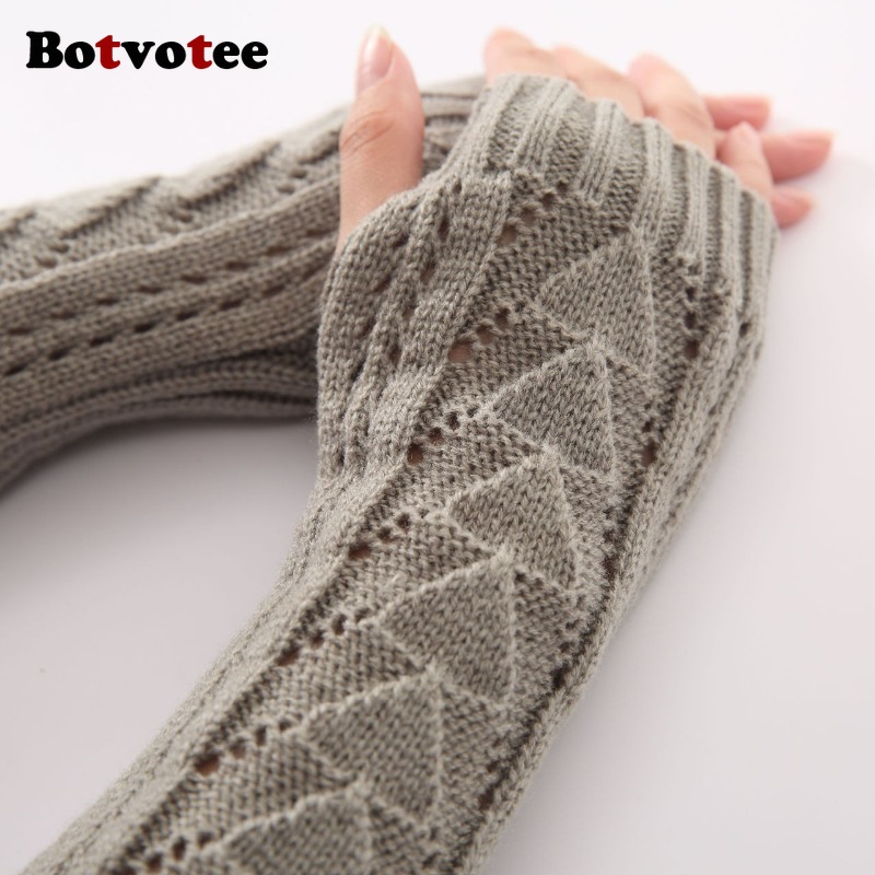 بوتفوتي للنساء، قفازات شتوية م - مراجعة Fingerless Glove Knit وسعره