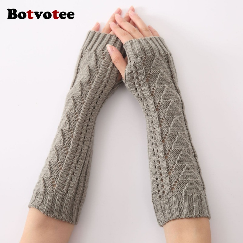 بوتفوتي للنساء، قفازات شتوية م - مراجعة Fingerless Glove Knit وسعره