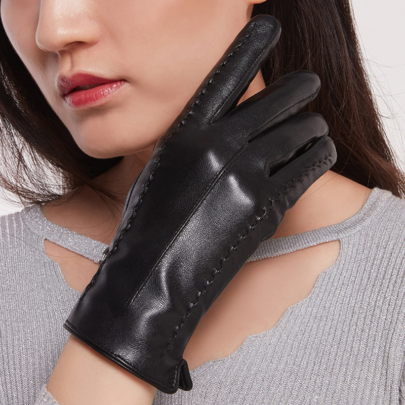 قفازات نسائية من جلد الغنم شتا - مراجعة Leather Driving Glove وسعره