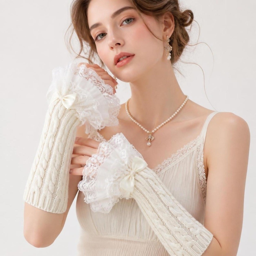 زوج واحد من أكمام اليدين المزي - مراجعة Fingerless Glove Knit وسعره